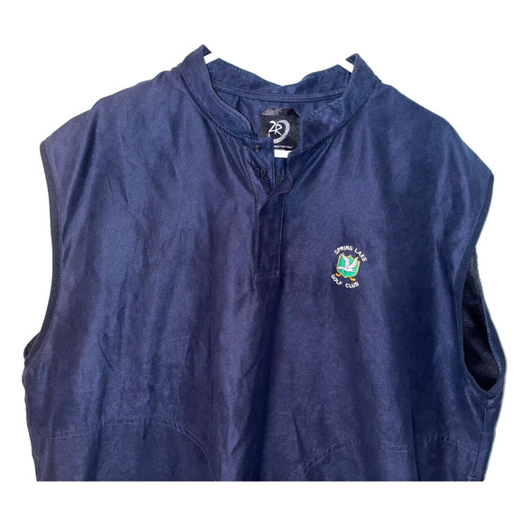 Zero Restriction Spring Lake Golf Vest Sz. L Houndstooth Microsuede 1/4 Snap - Picture 3 of 8